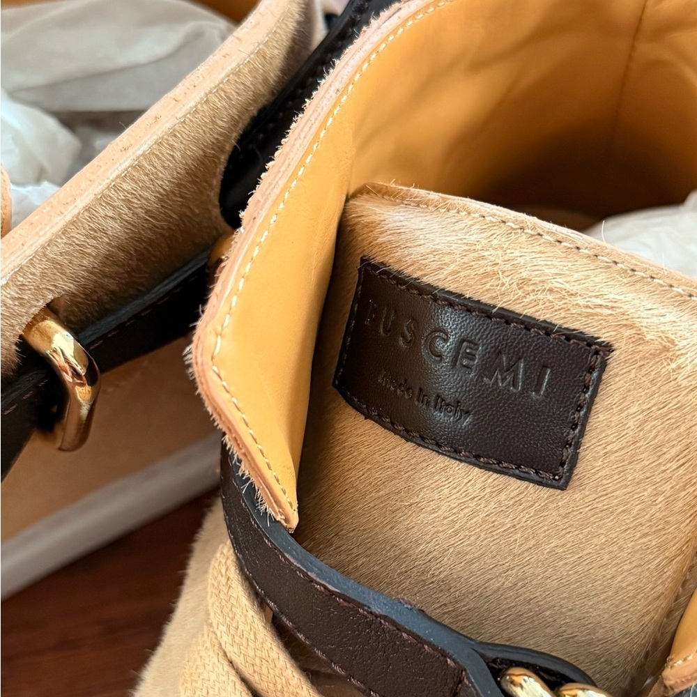 NWT Rare Limited Edition BUSCEMI 100mm "Triple Crown Tan" Leather | Size 42 / US - Picture 7 of 8